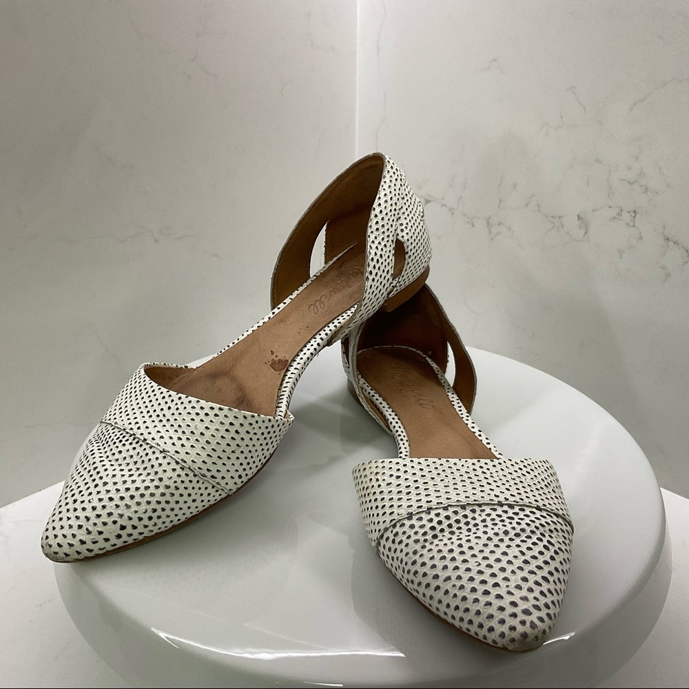 Madewell D’Orsay Flats Spotted Leather size 6.5